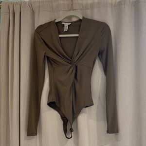 H&M Taupe Long Sleeve Top